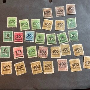 Germany 1923 Overprint Stamps  Lot of 30